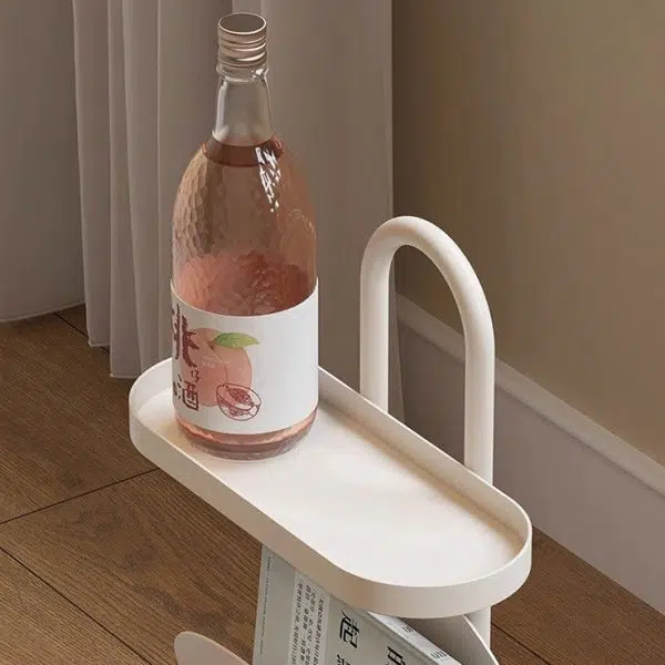 Contemporary Nordic Iron Oval Semi-Circle Side Table 3-Tier For Living Room - Image 8