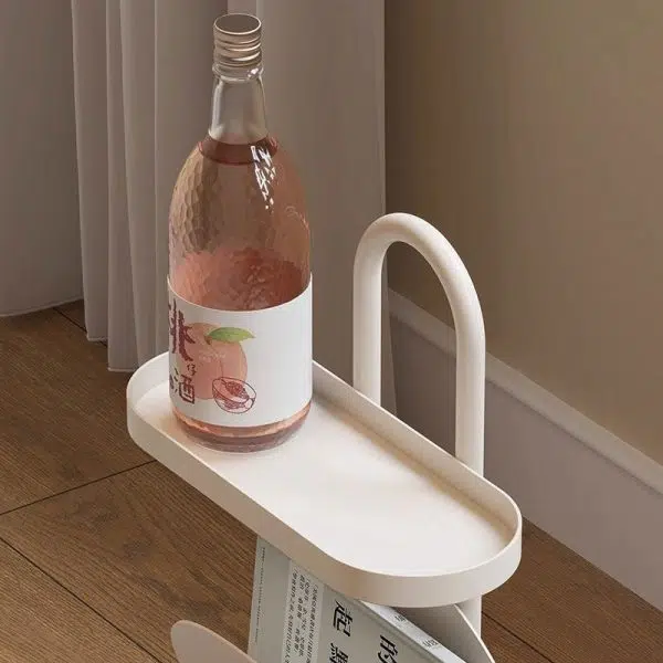 Contemporary Nordic Iron Oval Semi-Circle Side Table 3-Tier For Living Room - Image 6