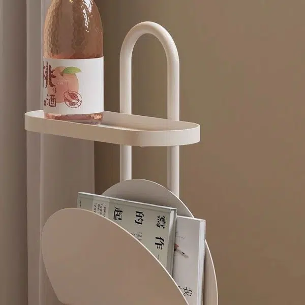 Contemporary Nordic Iron Oval Semi-Circle Side Table 3-Tier For Living Room - Image 9