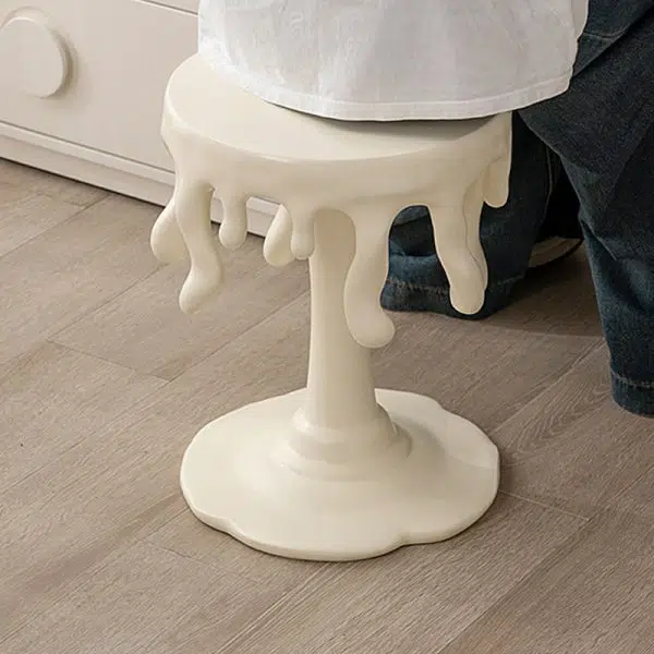 Contemporary Nordic Resin Waterdrop & Round Side Table For Living Room & Bedroom - Image 6