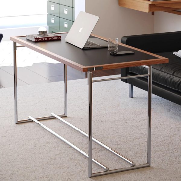 Contemporary Nordic Plank, Wood & Stainless Steel Rectangular Coffee Table With 90?? Flip Top For Living Room And Bedroom - Image 12