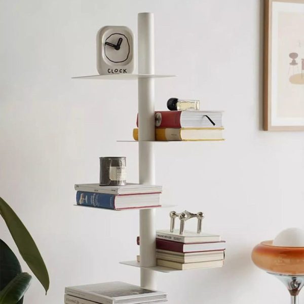 Modern Minimalist Iron Square Rotating Bookshelf 9-Tier For Living Room & Home Office - Image 7