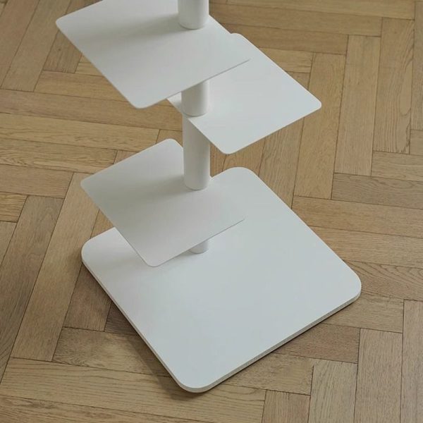 Modern Minimalist Iron Square Rotating Bookshelf 9-Tier For Living Room & Home Office - Image 5