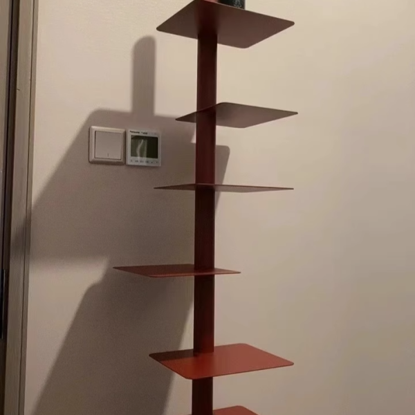 Contemporary Nordic Carbon Steel Vertical Square Bookshelf For Home Office & Living Room - Image 4