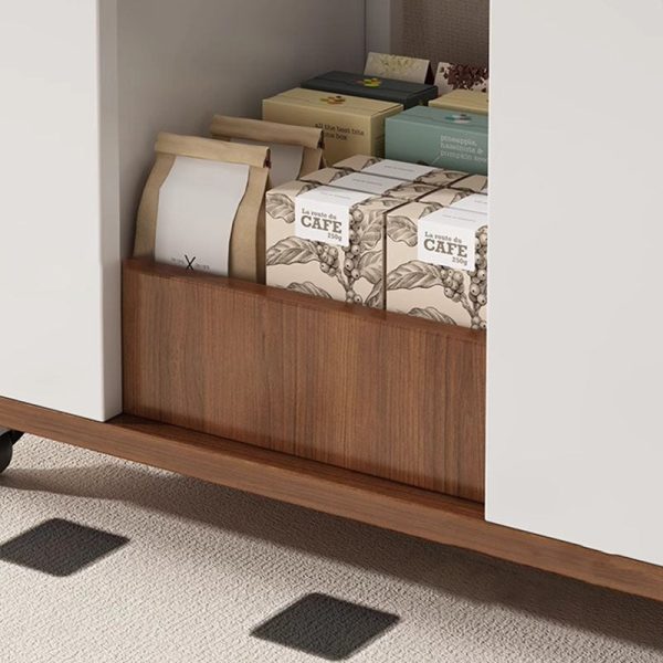 Contemporary Nordic Eco-Board & Stainless Steel Trapezoid Side Table With 1-Drawer And Rotatable Liftable Top For Bedroom & Living Room - Image 5