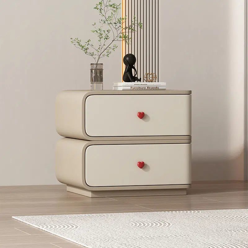 DFM-Table-BW02047-10.jpg Contemporary Creative Faux Leather Solid Wood & Metal Curved Rectangular Nightstand 2-Drawer For Bedroom - Image 28