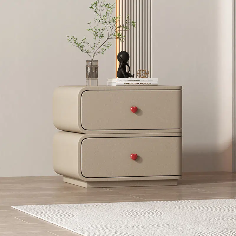 DFM-Table-BW02047-12.jpg Contemporary Creative Faux Leather Solid Wood & Metal Curved Rectangular Nightstand 2-Drawer For Bedroom - Image 27