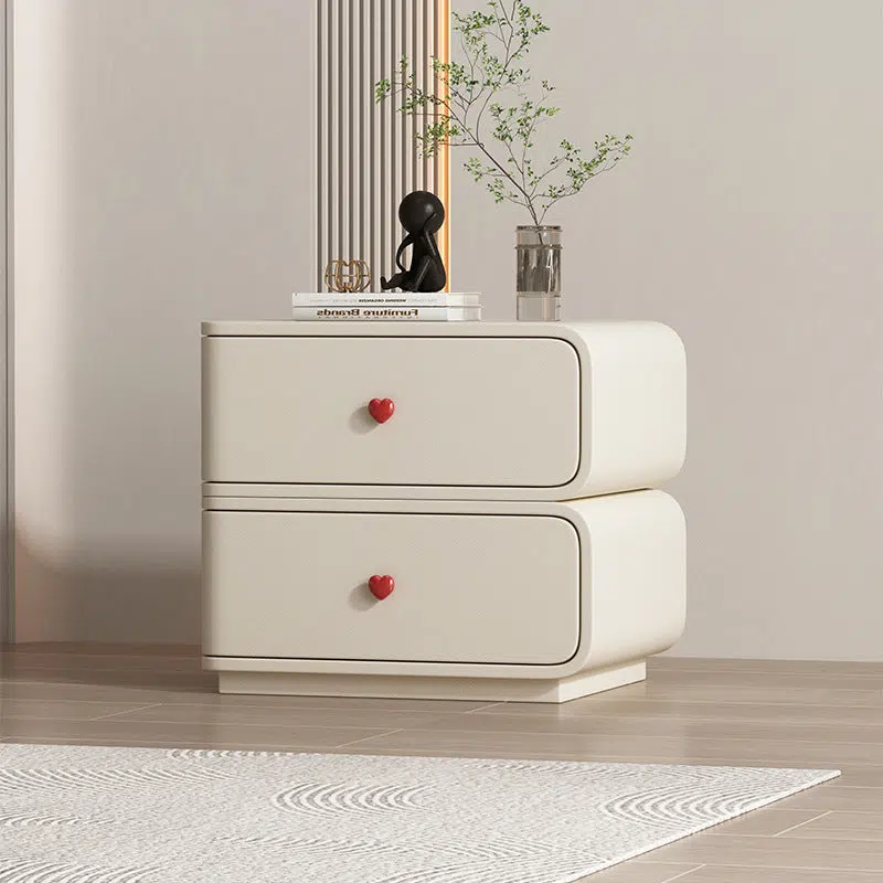 DFM-Table-BW02047-15.jpg Contemporary Creative Faux Leather Solid Wood & Metal Curved Rectangular Nightstand 2-Drawer For Bedroom - Image 12