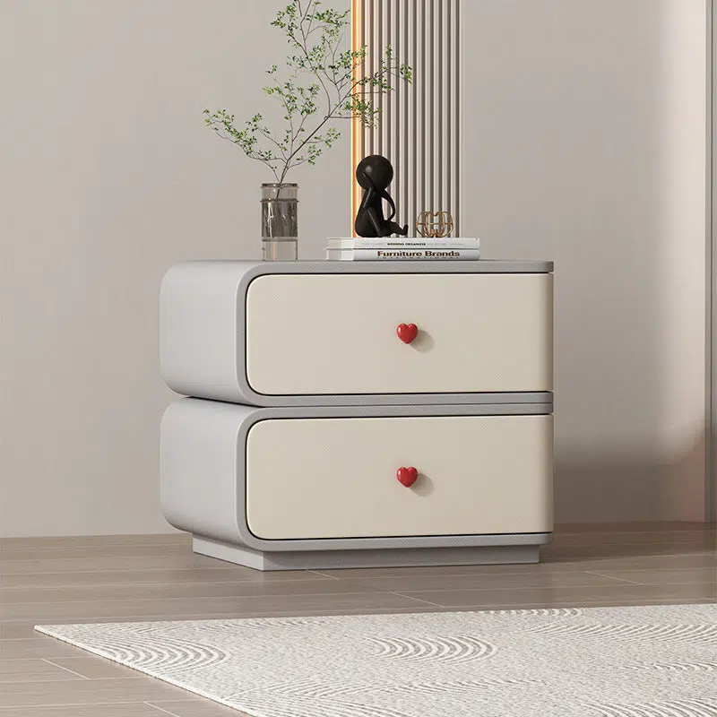 DFM-Table-BW02047-20.jpg Contemporary Creative Faux Leather Solid Wood & Metal Curved Rectangular Nightstand 2-Drawer For Bedroom - Image 22