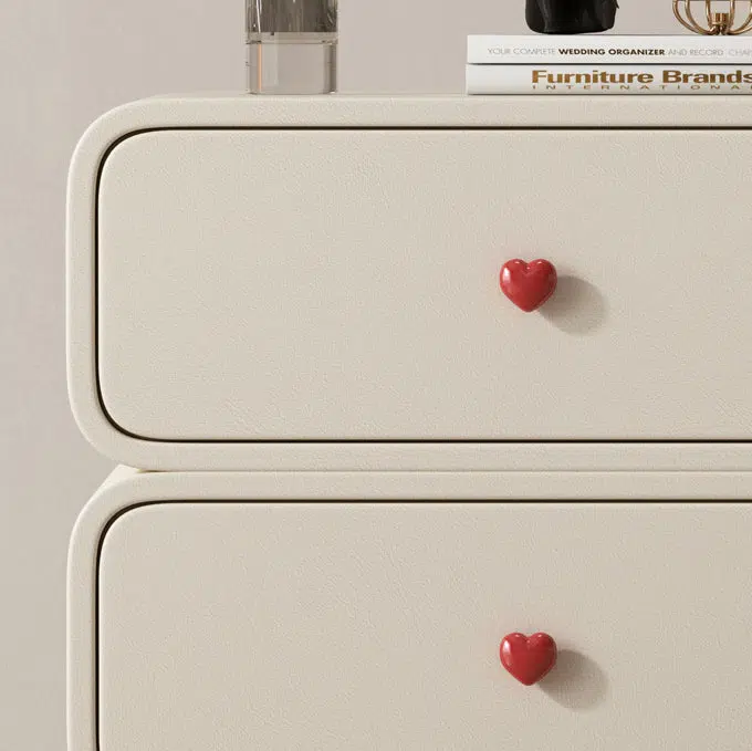 DFM-Table-BW02047-25.jpg Contemporary Creative Faux Leather Solid Wood & Metal Curved Rectangular Nightstand 2-Drawer For Bedroom - Image 8