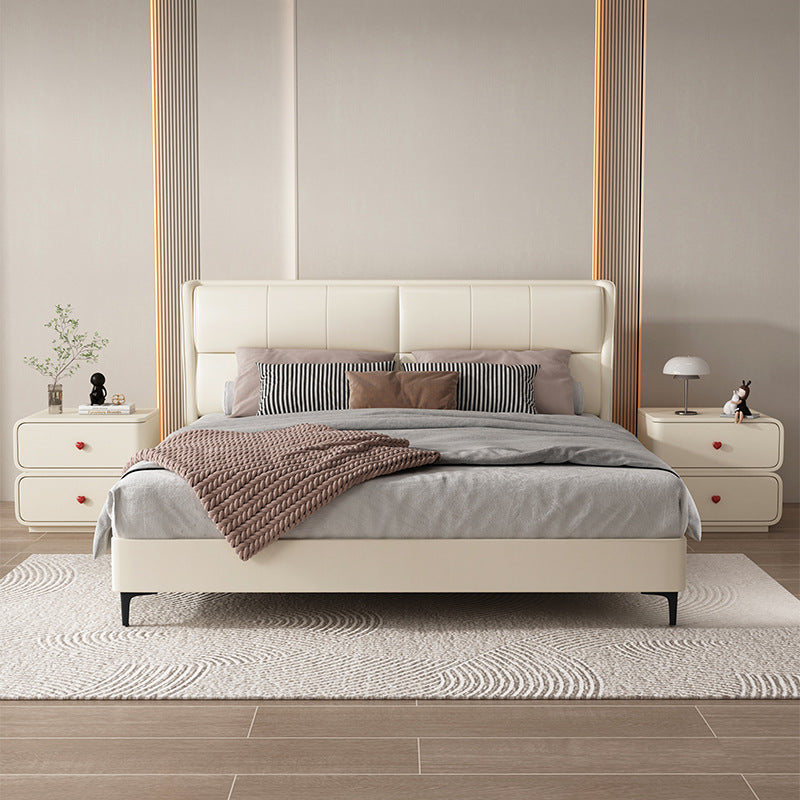 DFM-Table-BW02047-32.jpg Contemporary Creative Faux Leather Solid Wood & Metal Curved Rectangular Nightstand 2-Drawer For Bedroom - Image 35