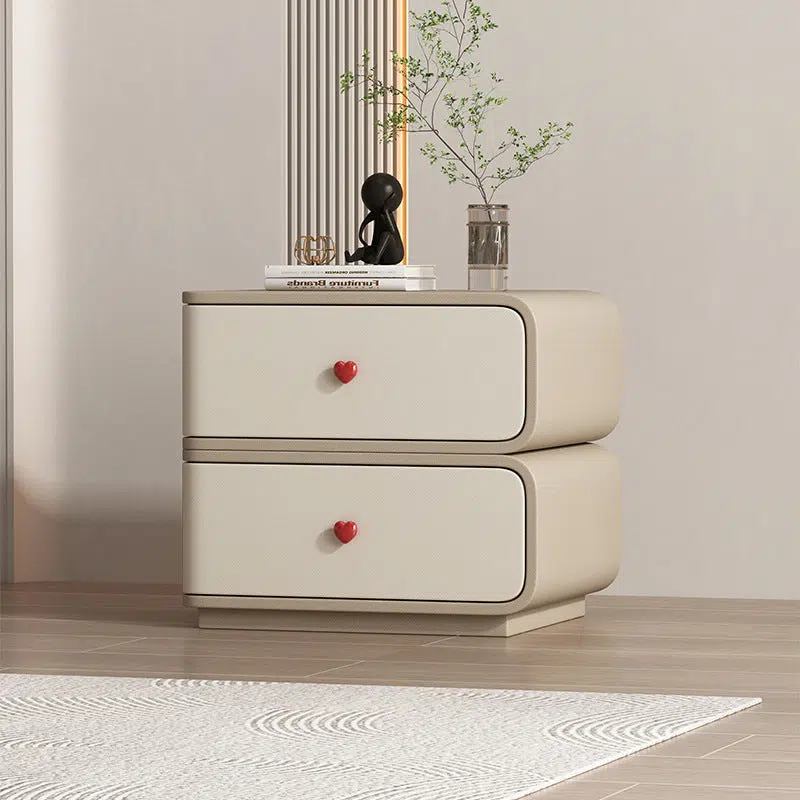 DFM-Table-BW02047-9.jpg Contemporary Creative Faux Leather Solid Wood & Metal Curved Rectangular Nightstand 2-Drawer For Bedroom - Image 20