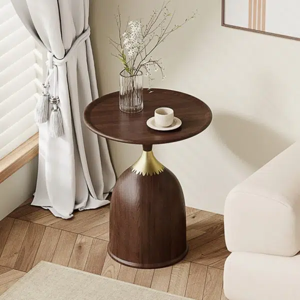 Contemporary Creative Carbon Steel Flat Round End Table With 1-Tier For Living Room - Image 11