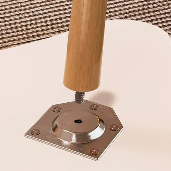 Contemporary Creative Solid Wood Metal Flower-Shaped Round End Table 2-Tier For Living Room - Image 10