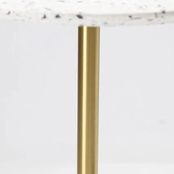 Contemporary Creative Terrazzo Metal Round End Table 1-Tier For Living Room - Image 8