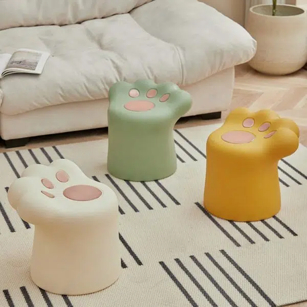 Contemporary Nordic Cat Scratching PE Side Table & Chair Set For Living Room - Image 2