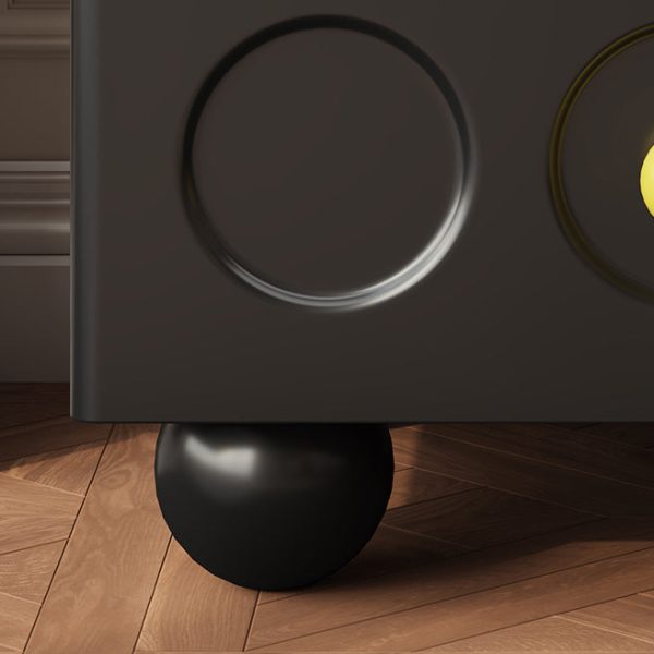 Contemporary Retro Cube Square Rubber Wood Nightstand 2 - Drawer For Bedroom - Image 10