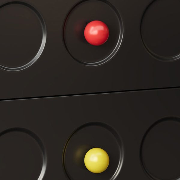 Contemporary Retro Cube Square Rubber Wood Nightstand 2 - Drawer For Bedroom - Image 8