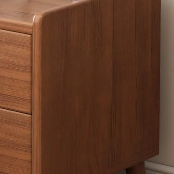 Contemporary Retro Cube Square Medium Density Fiberboard Nightstand 2 - Drawer For Bedroom - Image 6