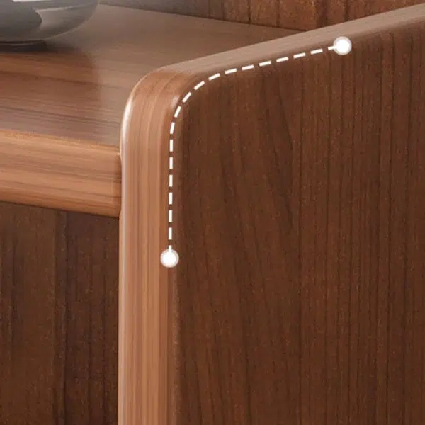 Contemporary Retro Cube Square Medium Density Fiberboard Nightstand 2 - Drawer For Bedroom - Image 5