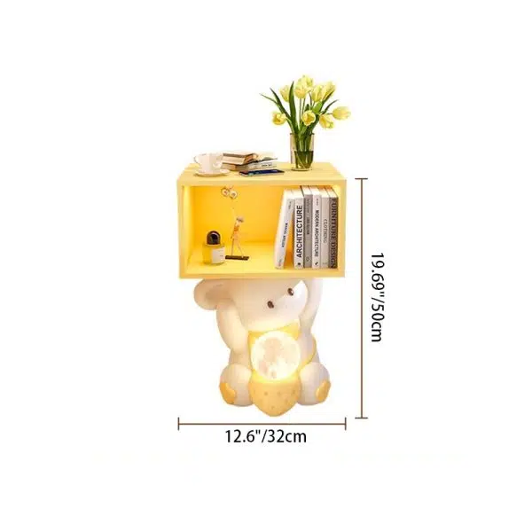 Contemporary Creative Sweet Rabbit Medium Density Fiberboard Resin Nightstand 1 - Cabinet For Bedroom - Image 4