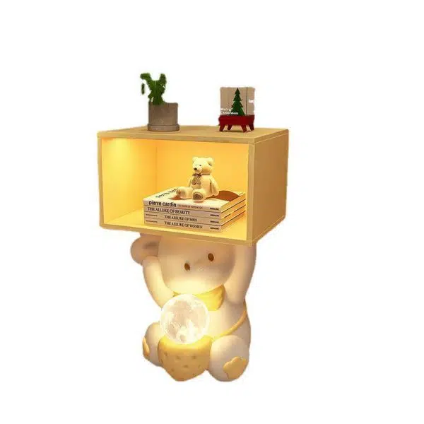 Contemporary Creative Sweet Rabbit Medium Density Fiberboard Resin Nightstand 1 - Cabinet For Bedroom - Image 13