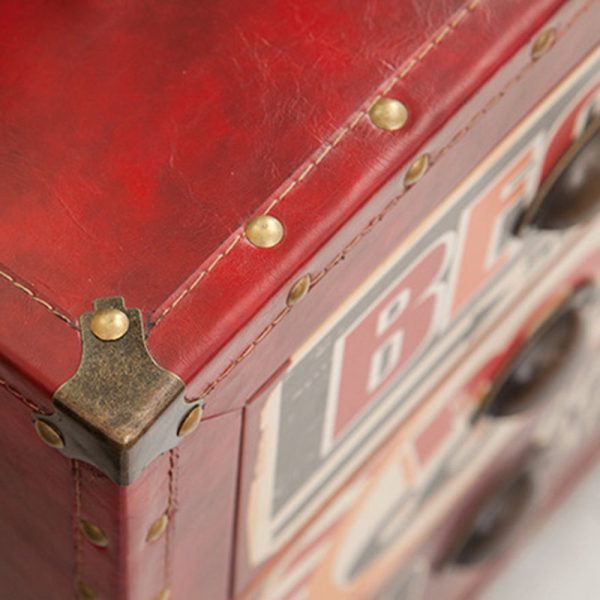 Contemporary Creative Rectangular Cube Density Board PU Nightstand 3 - Drawer For Living Room - Image 6