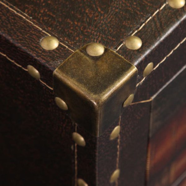 Contemporary Creative Rectangular Cube Density Board PU Nightstand 3 - Drawer For Living Room - Image 8