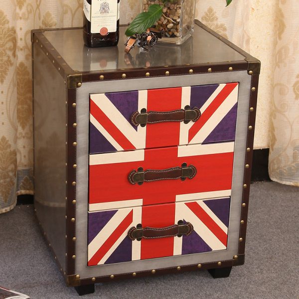 Contemporary Creative Rectangular Cube Density Board PU Nightstand 3 - Drawer For Living Room - Image 24