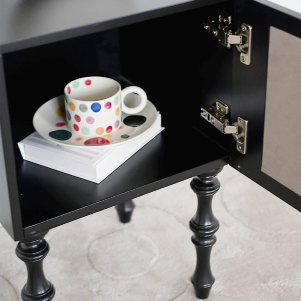 Contemporary Scandinavian Four Leaf Clover Solid Wood Nightstand 1 - Cabinet For Bedroom - Image 7