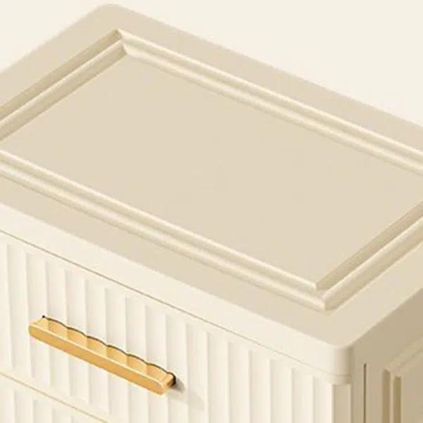 Contemporary Nordic Cream Rectangular Cube PP Side Table 3/4/5 - Drawer For Living Room - Image 7