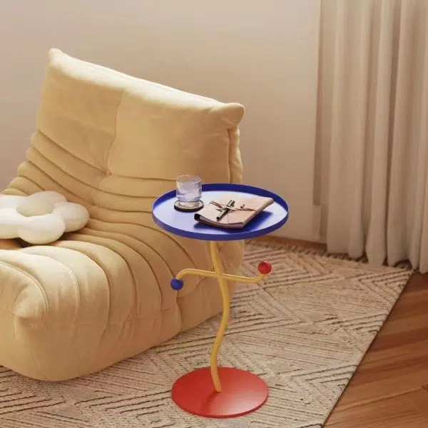 Contemporary Creative Round Dance Full Iron Side Table 1 - Tray For Living Room - Image 11