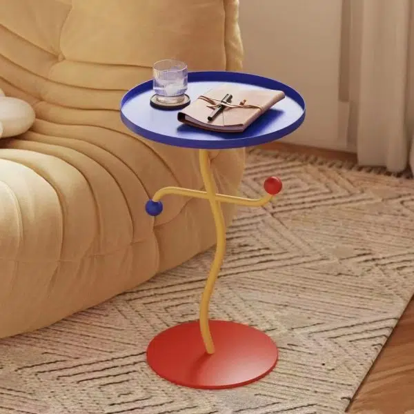 Contemporary Creative Round Dance Full Iron Side Table 1 - Tray For Living Room - Image 6