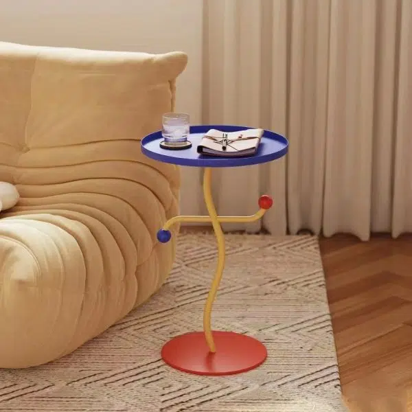 Contemporary Creative Round Dance Full Iron Side Table 1 - Tray For Living Room - Image 8