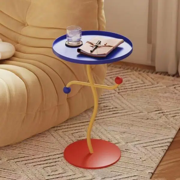 Contemporary Creative Round Dance Full Iron Side Table 1 - Tray For Living Room - Image 16