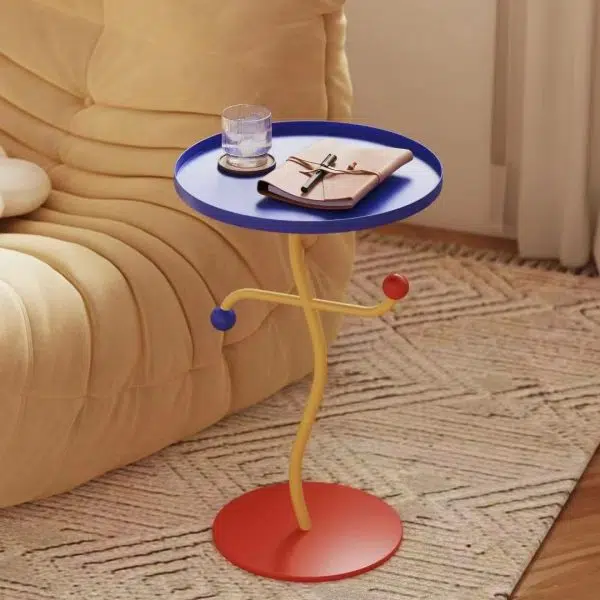 Contemporary Creative Round Dance Full Iron Side Table 1 - Tray For Living Room - Image 10