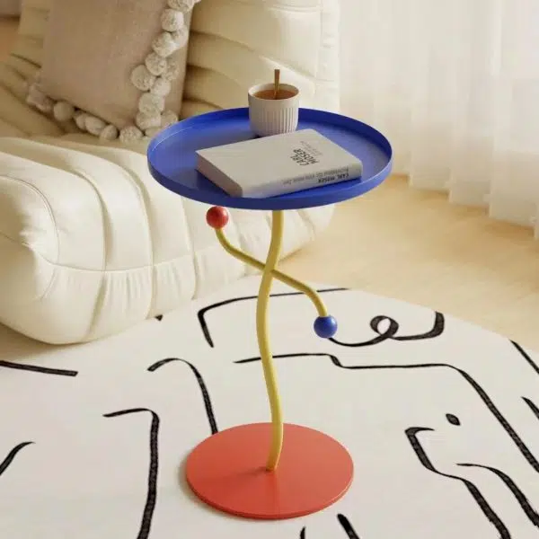 Contemporary Creative Round Dance Full Iron Side Table 1 - Tray For Living Room - Image 14