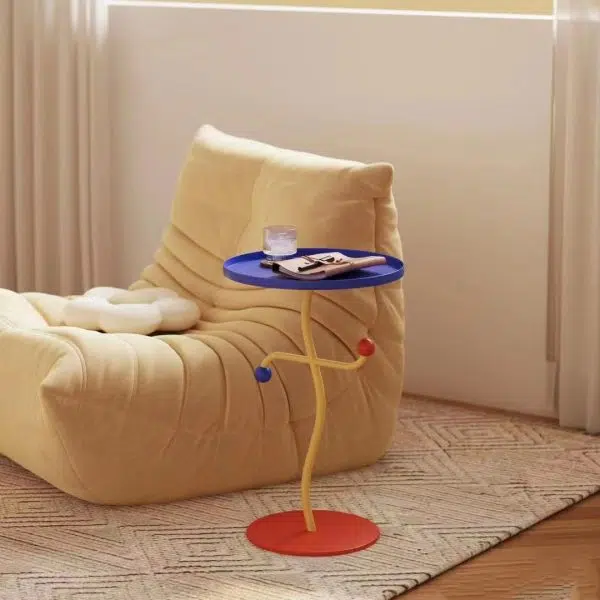 Contemporary Creative Round Dance Full Iron Side Table 1 - Tray For Living Room - Image 9