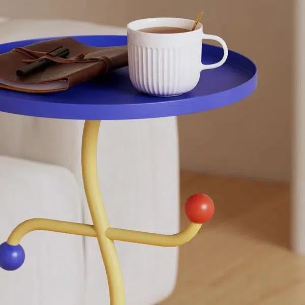 Contemporary Creative Round Dance Full Iron Side Table 1 - Tray For Living Room - Image 5