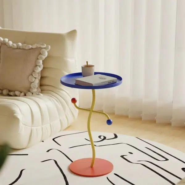 Contemporary Creative Round Dance Full Iron Side Table 1 - Tray For Living Room - Image 7