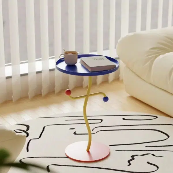 Contemporary Creative Round Dance Full Iron Side Table 1 - Tray For Living Room - Image 3