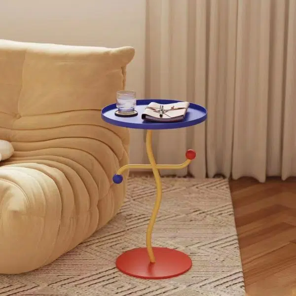 Contemporary Creative Round Dance Full Iron Side Table 1 - Tray For Living Room - Image 13