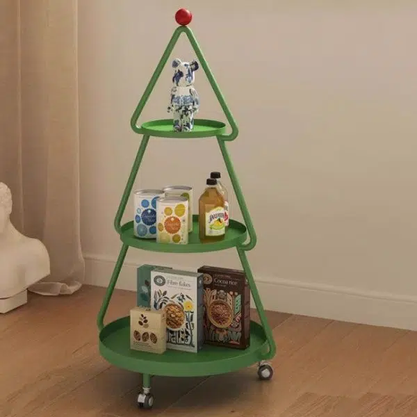 Contemporary Creative Christmas Tree Full Iron Side Table 3 - Tier For Living Room - Image 10