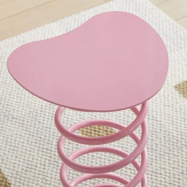 Contemporary Creative Spring Shape Full Iron Side Table 1 - Tier For Living Room - Image 5