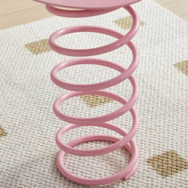 Contemporary Creative Spring Shape Full Iron Side Table 1 - Tier For Living Room - Image 6