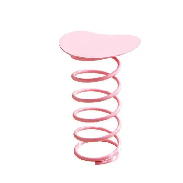 Contemporary Creative Spring Shape Full Iron Side Table 1 - Tier For Living Room - Image 24