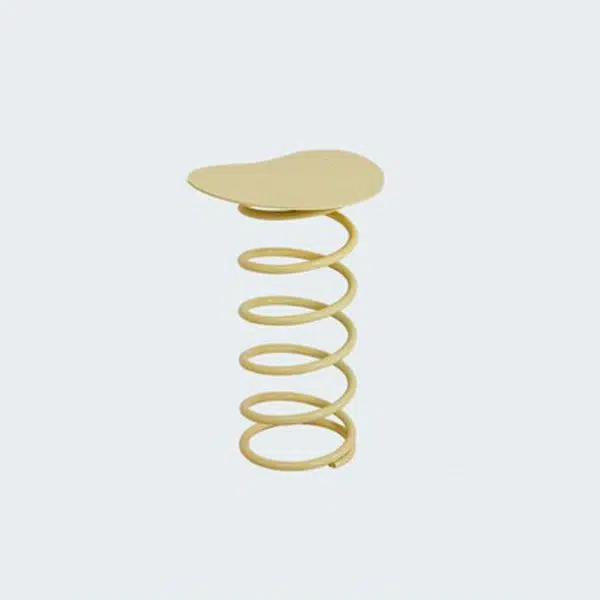 Contemporary Creative Spring Shape Full Iron Side Table 1 - Tier For Living Room - Image 23