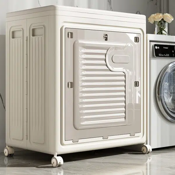 Contemporary Nordic Foldable Clothes Storage Cabinet Full PP Side Table 1 - Storage For Living Room - Image 17