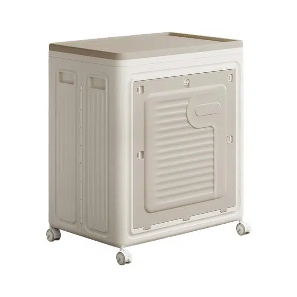 Contemporary Nordic Foldable Clothes Storage Cabinet Full PP Side Table 1 - Storage For Living Room - Image 23