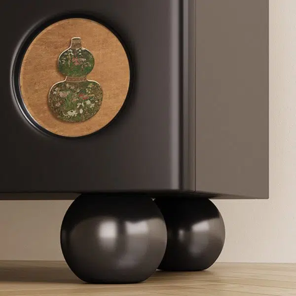 Contemporary Creative Square Cube Animal Prints Orb Solid Wood Hardware Nightstand 2 - Drawer For Bedroom - Image 13